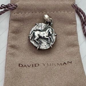 David Yurman Sterling Silver Petrvs Horse Coin Amulet Pendant Year Of The Horse